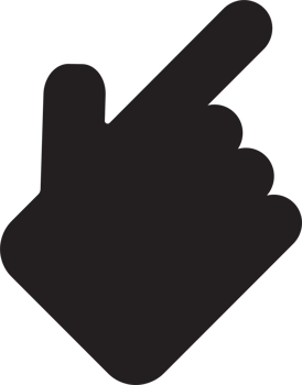 The hand click point for choice or wed concept. png