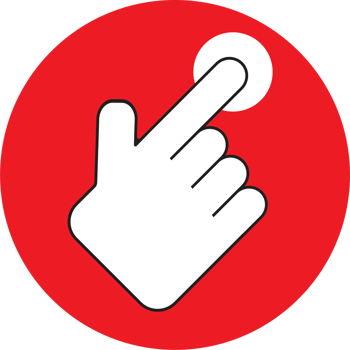 The hand click point for choice or wed concept. png