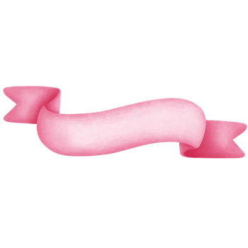 Watercolor pink curved paper banner illustration.Festive elements clipart. png