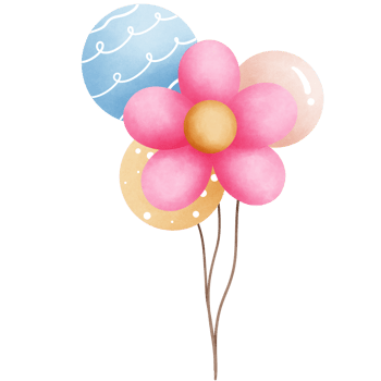 Watercolor colorful balloons illustration.Holiday party decorations. png