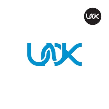 Letter UNX Monogram Logo Design vector