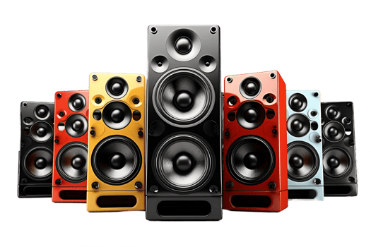 AI generated Collection of Audio Music Speaker on a Transparent Background. AI png