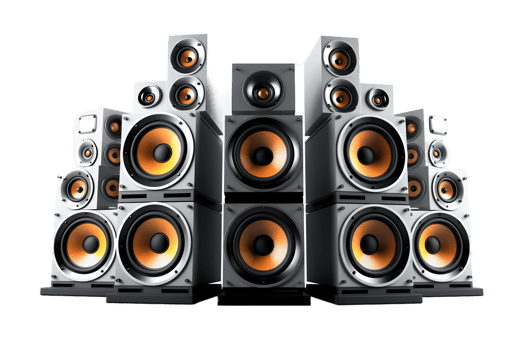 AI generated Collection of Audio Music Speaker on a Transparent Background. AI png