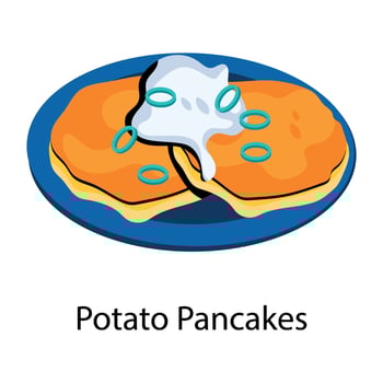 Trendy Potato Pancakes vector