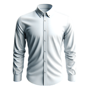 AI generated Isolated button-down shirt clothing item on a transparent background, PNG File Format