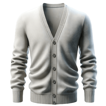 AI generated Isolated cardigan clothing item on a transparent background, PNG File Format