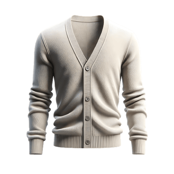 AI generated Isolated cardigan fashion piece of clothing on a transparent background, PNG File Format