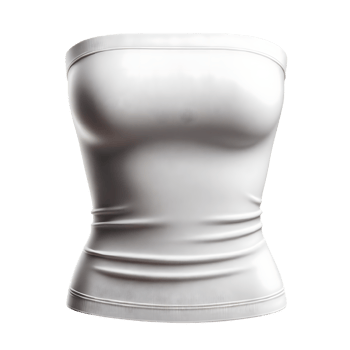 AI generated Isolated tube top clothing item on a transparent background, PNG File Format
