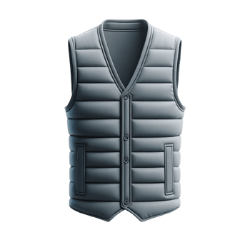 AI generated Isolated vest clothing item on a transparent background, PNG File Format