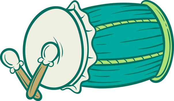Bedug aka Mosque Drum Illustration vector