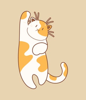 Cute cat vector icon art. simple cartoon doodle cat icon arts