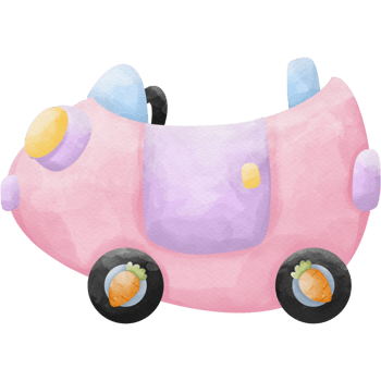 Car egg in Easter Day so cute png