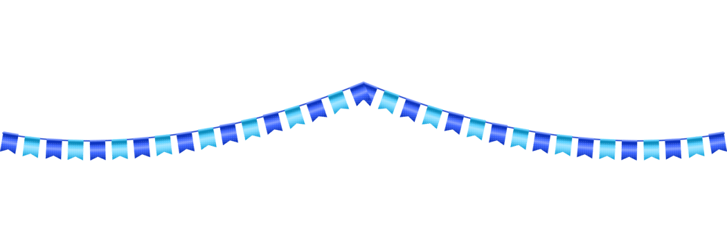 realistic bunting garland flag for party event png