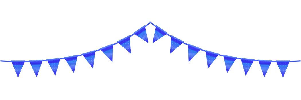 realistic bunting garland flag for party event png