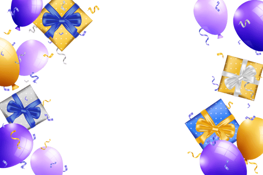 Balloons background flat lay style for party events, holidays, birthdays, etc png