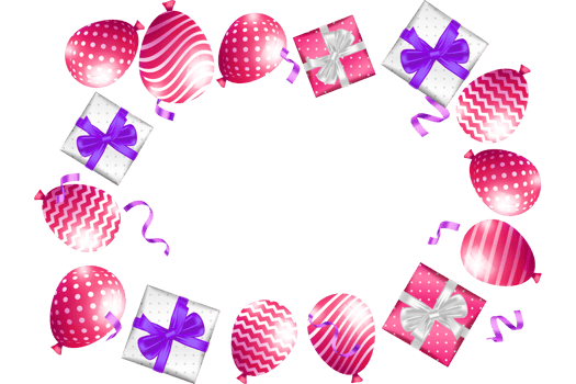 Balloons background flat lay style for party events, holidays, birthdays, etc png