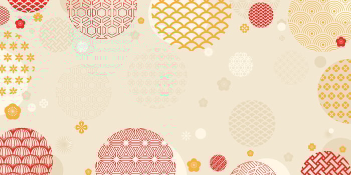 Elegant Chinese background with flat ornament vector