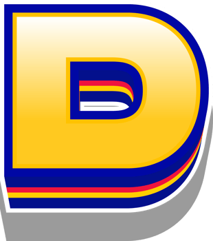 Yellow Light Layered Alphabet Letter D png