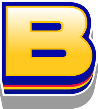 Yellow Light Layered Alphabet Letter B png