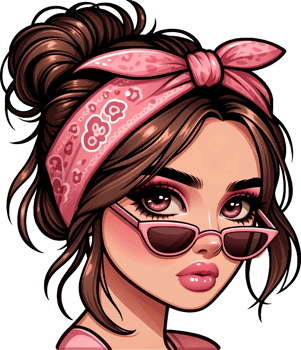 AI generated Digital art of a pop girl wearing sunglasses png