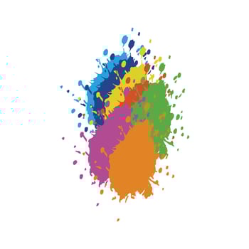 Colorful watercolor splashes. Colorful vector watercolor brush strokes. Rainbow colors watercolor paint. Highlight brush strokes is isolated on a white background