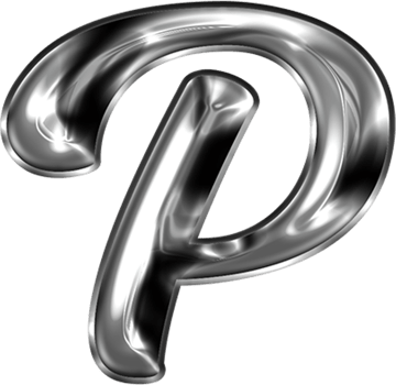 Metal Liquid Alphabet Letter P png