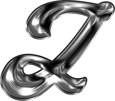 Metal Liquid Alphabet Letter Z png
