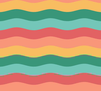 Colorful retro wavy stripes seamless patern background vector