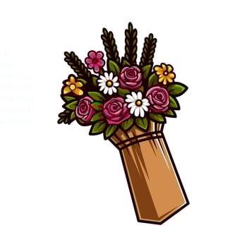 Cartoon flower vector. Vector eps 10