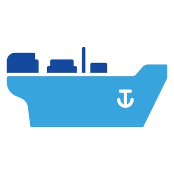 Ship icon or logo illustration glyph style vector