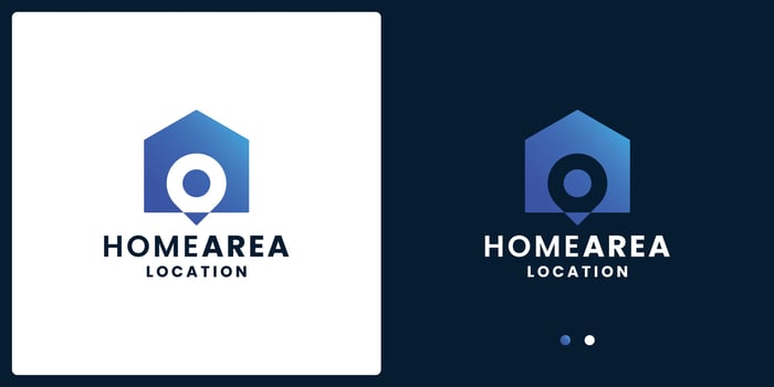 home area, home location logo design with gradient color vector