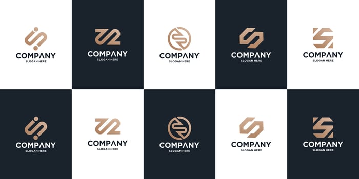 set of letter S logo monogram icon for your business identity vector