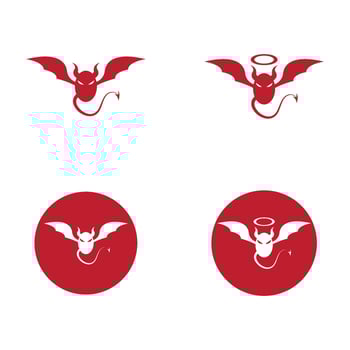 Devil angel logo vector