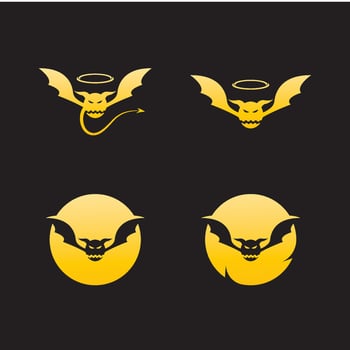 Devil angel logo vector