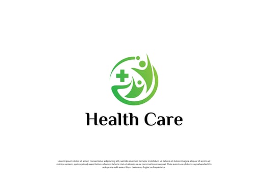 people healthcare logo design template. vector