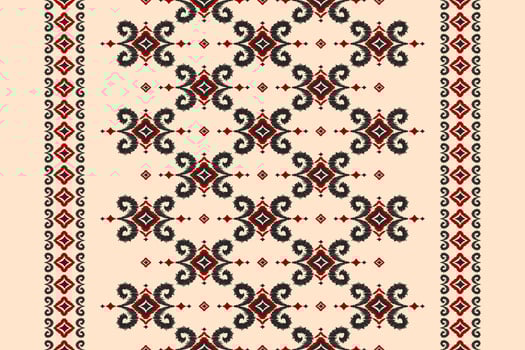 Carpet ethnic tribal pattern art. Ethnic ikat seamless pattern. American, Mexican style. vector