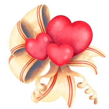 Colorful bows and ribbons png
