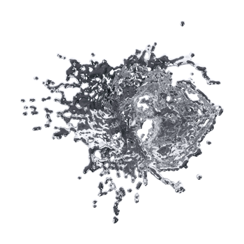 futuristic chrome liquid Abstract metallic shape 3d render png