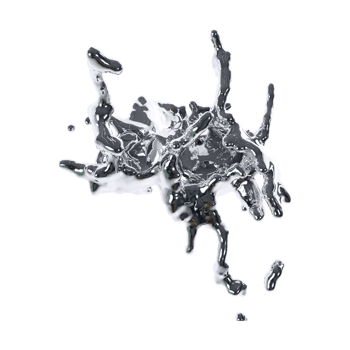 futuristic chrome liquid Abstract metallic shape 3d render png