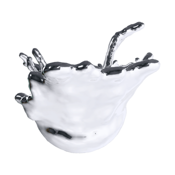 futuristic chrome liquid Abstract metallic shape 3d render png