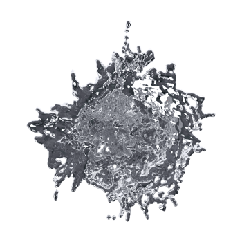 futuristic chrome liquid Abstract metallic shape 3d render png