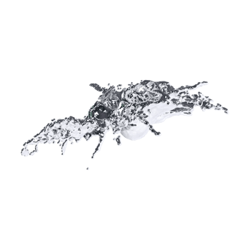futuristic chrome liquid Abstract metallic shape 3d render png