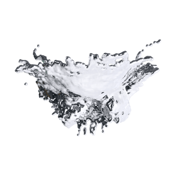 futuristic chrome liquid Abstract metallic shape 3d render png
