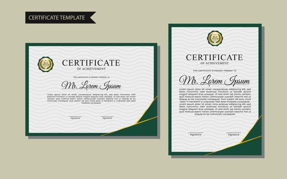 Business, Training Achievement Certificate Template vector