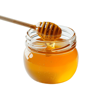AI generated Delicious Honey Jar with Dipper - Sweet Organic Beehive Product png