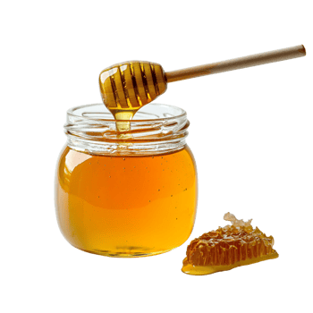 AI generated Delicious Honey Jar with Dipper - Sweet Organic Beehive Product png