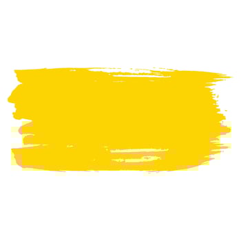 yellow ink paint brush stroke vector