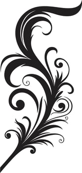 Intricate Matrimony Dance Swirl Vector Icon Sophisticated Union Black Swirl Deco Logo