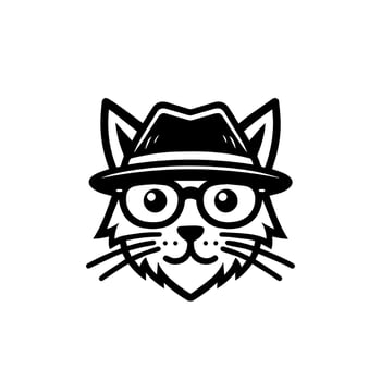Iconic Cat logo vector