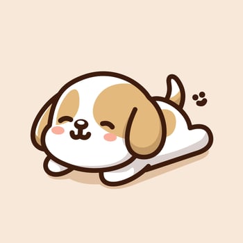 Vector of cute puppy dog kawaii mascot
